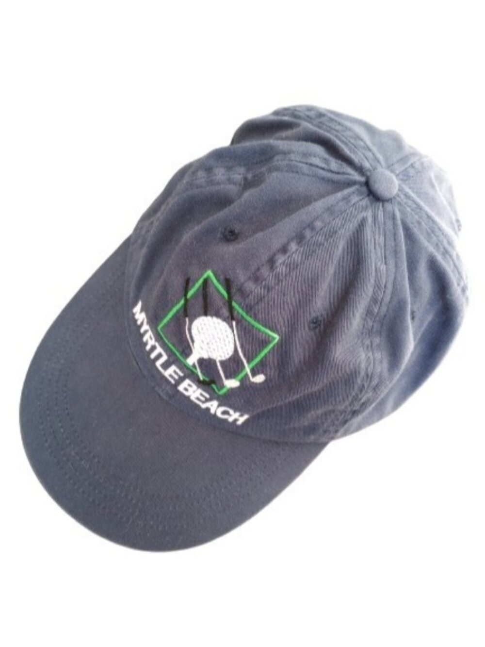 Myrtle Beach Ball Cap Golf Hat Adjustable Baseball Cloth Strap Metal Buckle Navy